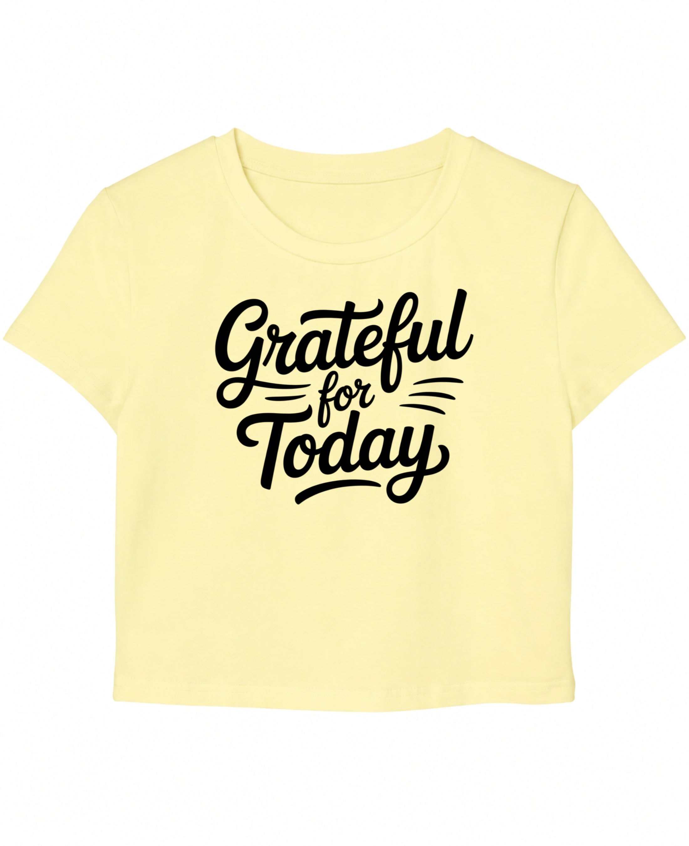 Butter Yellow Baby Tee Front Design