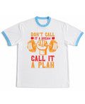 White & Sky Blue Ringer tee Front Design