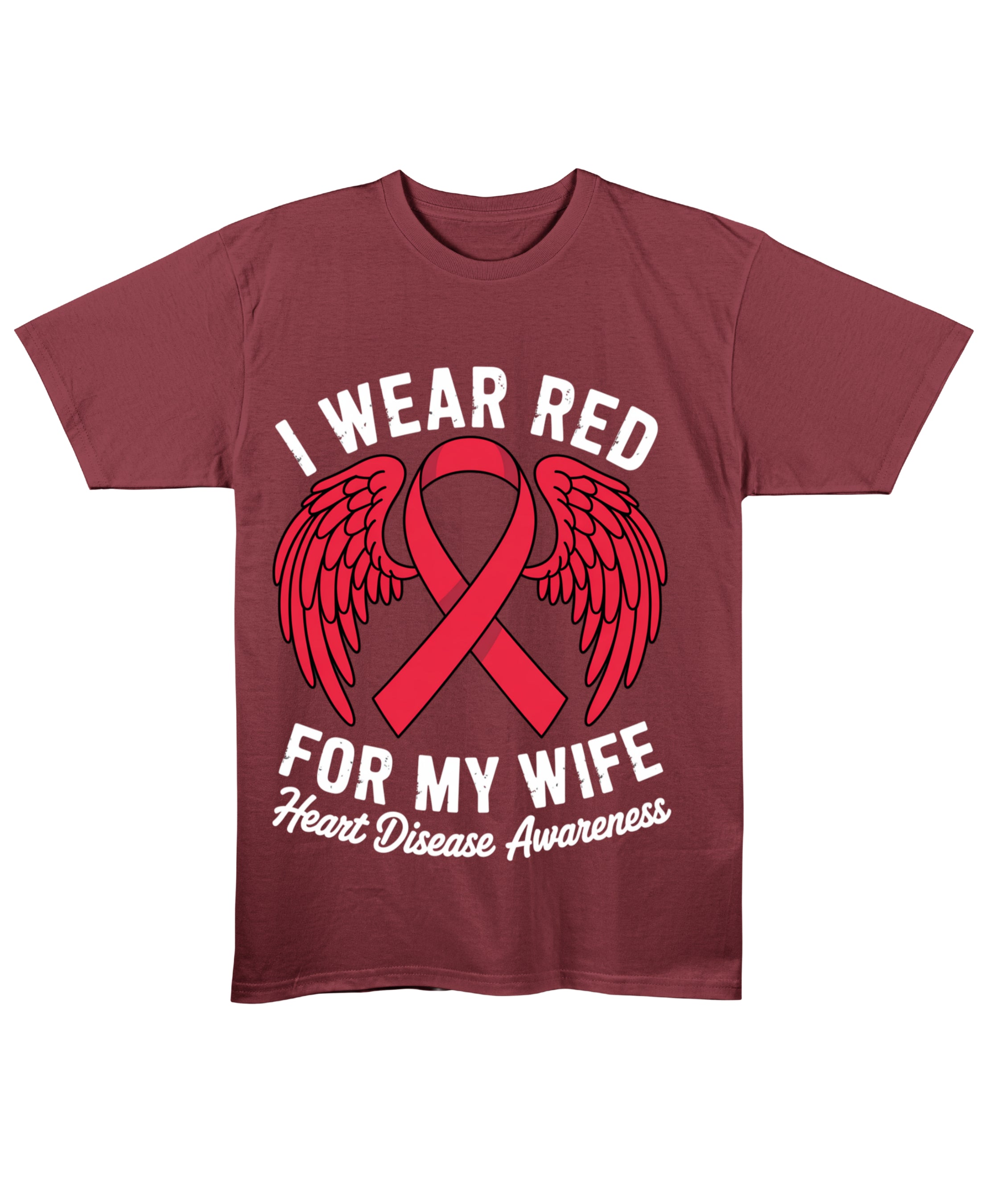 Maroon Regular Fit T-shirt Front Design