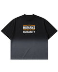 Black Ombré Wash Boxy Fit T-shirt Front Design