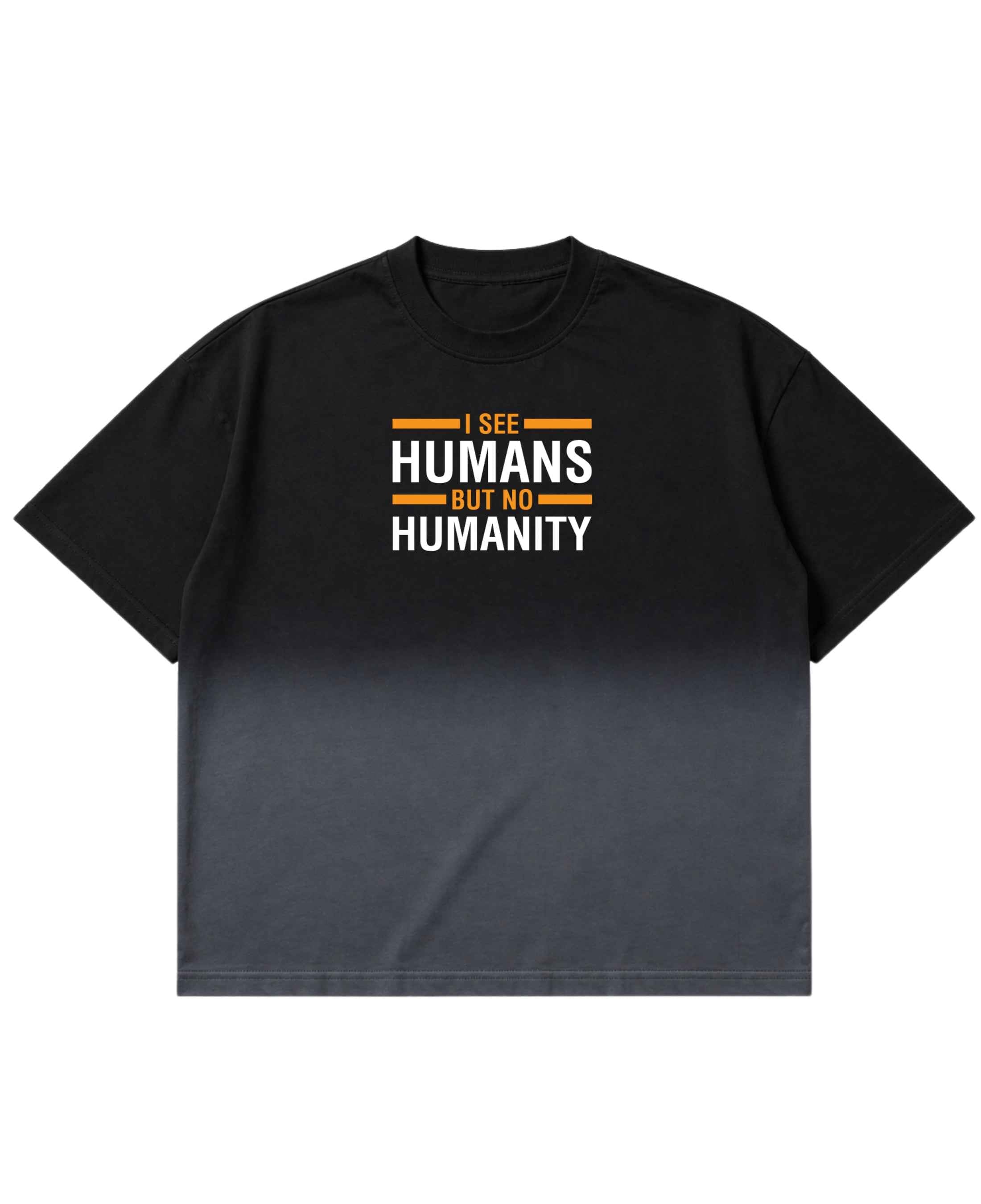 Humanity Black Ombré Wash Boxy Fit T-shirt