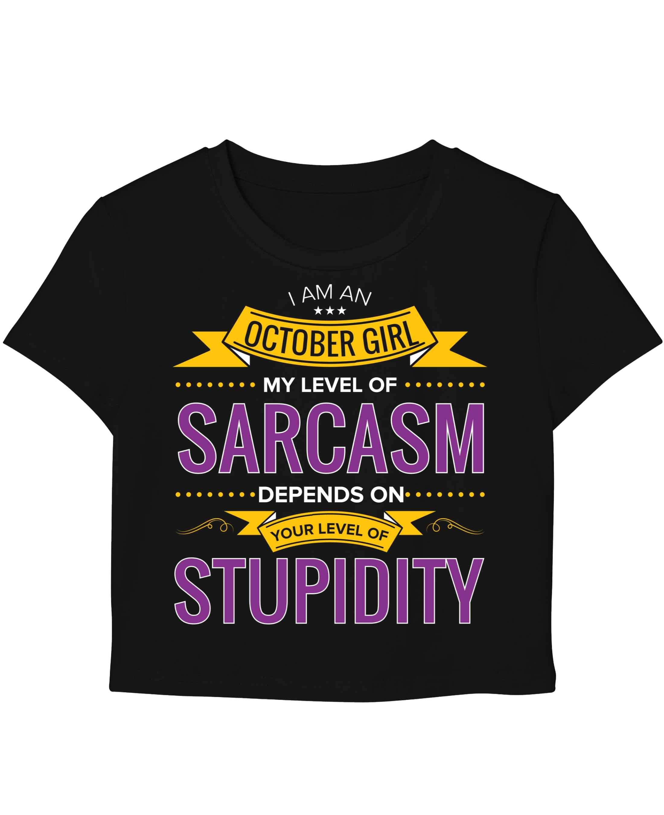I Am An October Girl Black Baby Tee