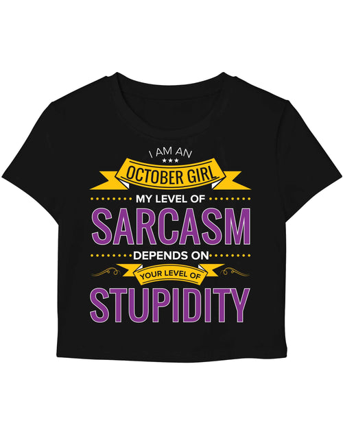 I Am An October Girl Black Baby Tee