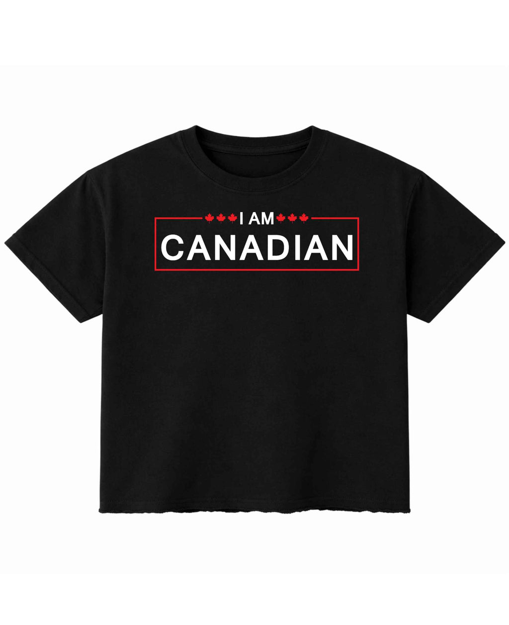 I Am Canadian Black Boxy Fit T-shirt