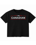 I Am Canadian Black Boxy Fit T-shirt