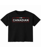 I Am Canadian Black Boxy Fit T-shirt