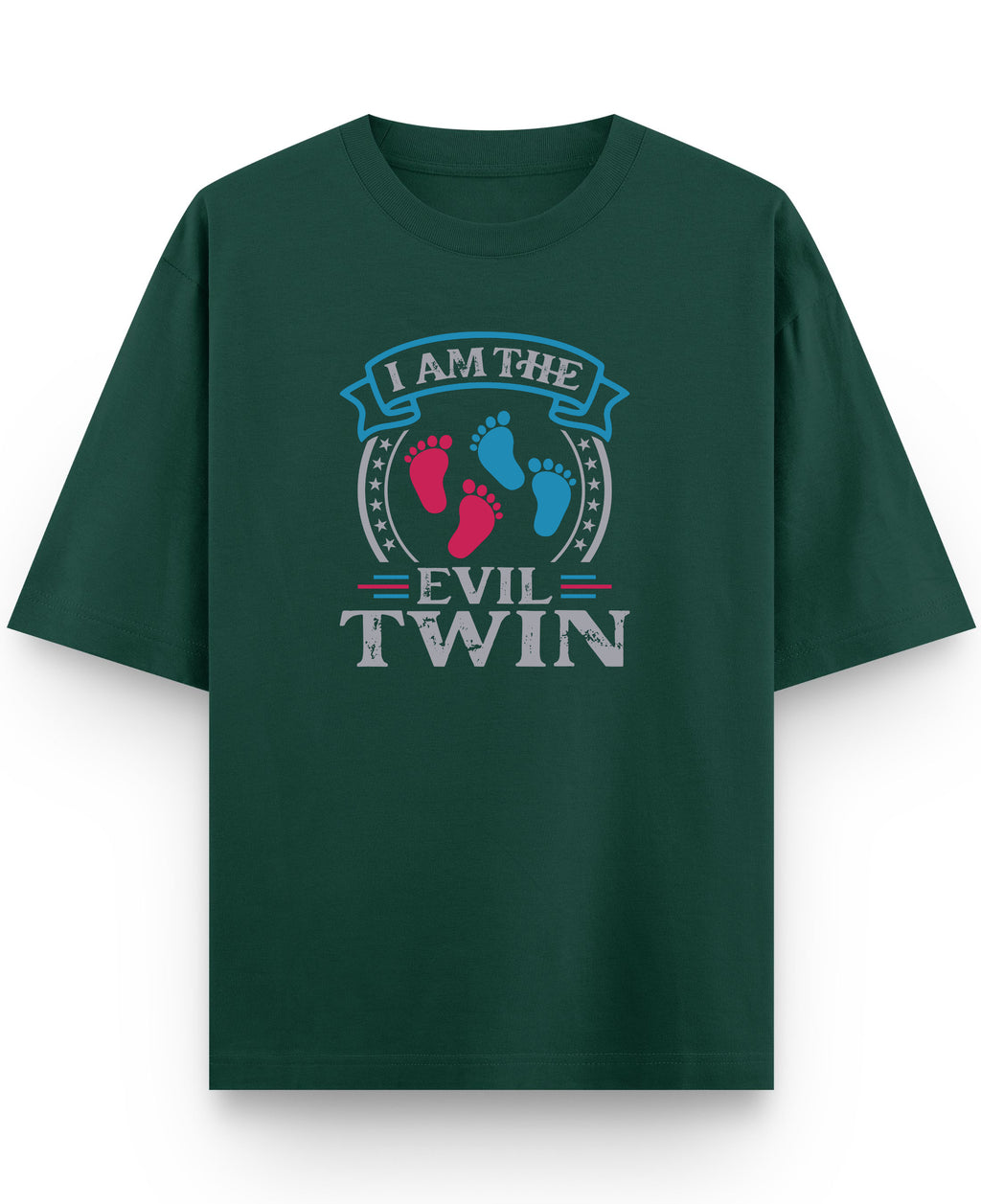 Bottle Green Oversized T-Shirt Front Design
