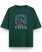 I Am The Evil Twin Bottle Green Oversized T-Shirt