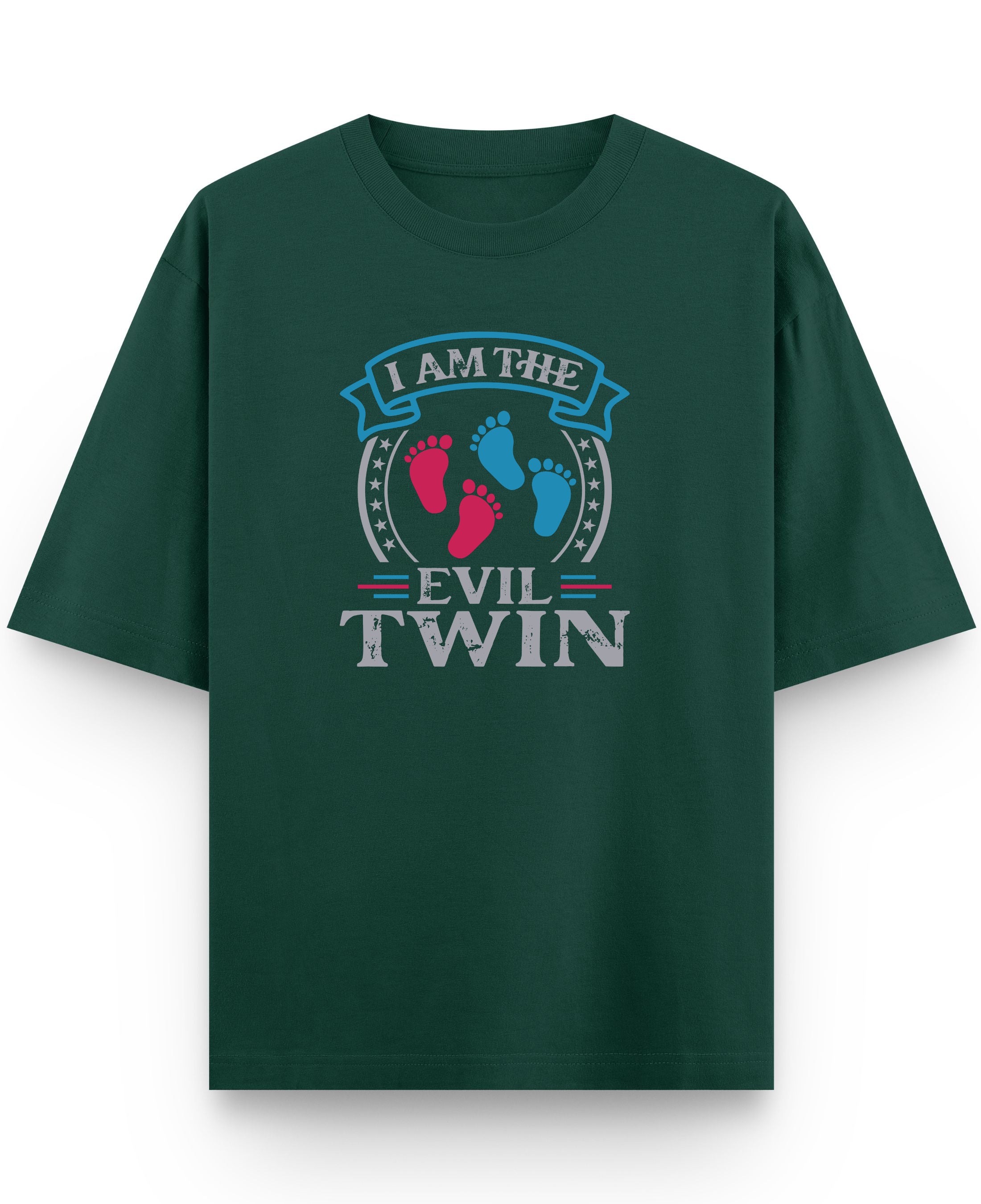 Bottle Green Oversized T-Shirt Front Design