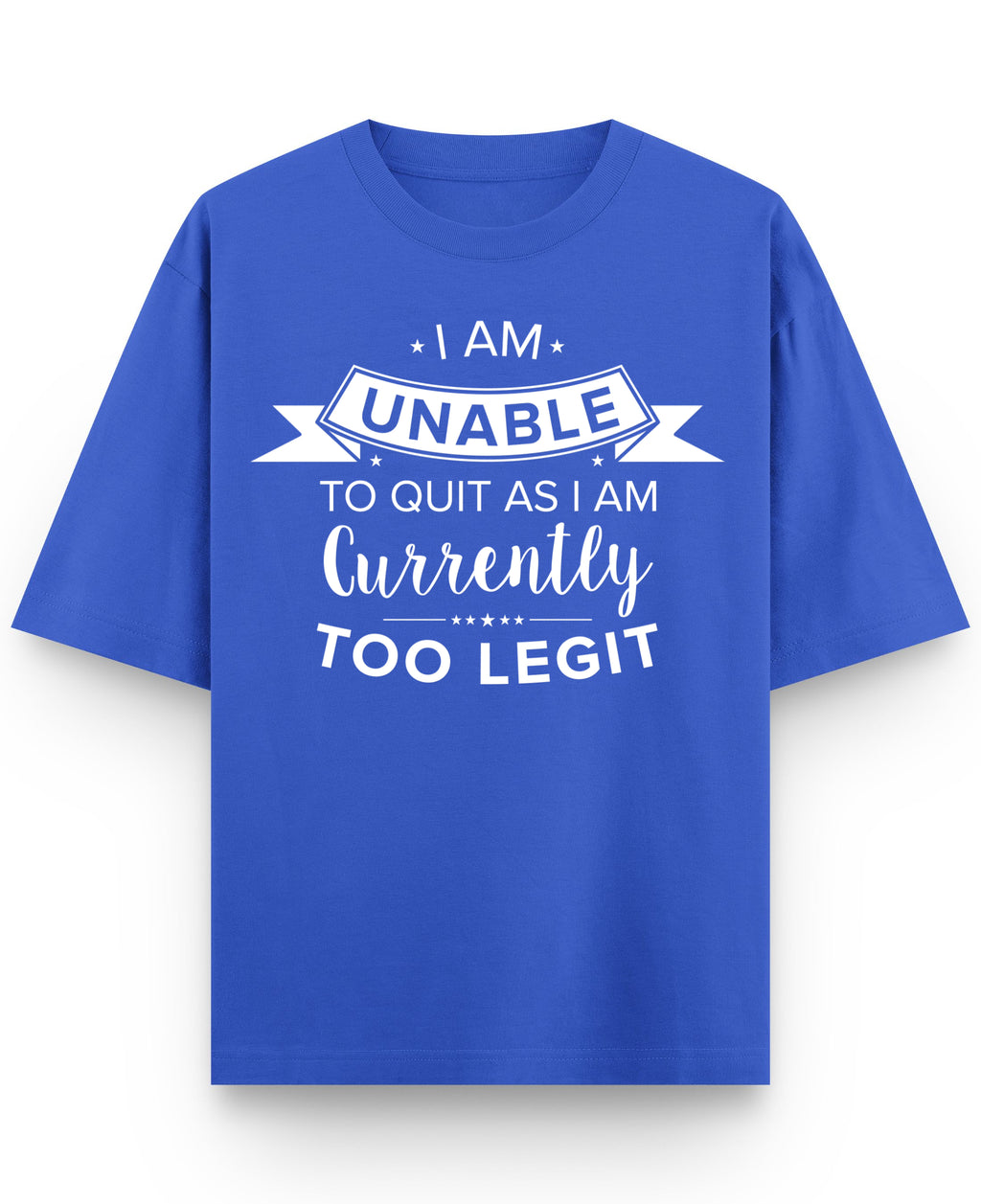 Royal Blue Oversized T-Shirt Front Design