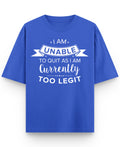 Royal Blue Oversized T-Shirt Front Design