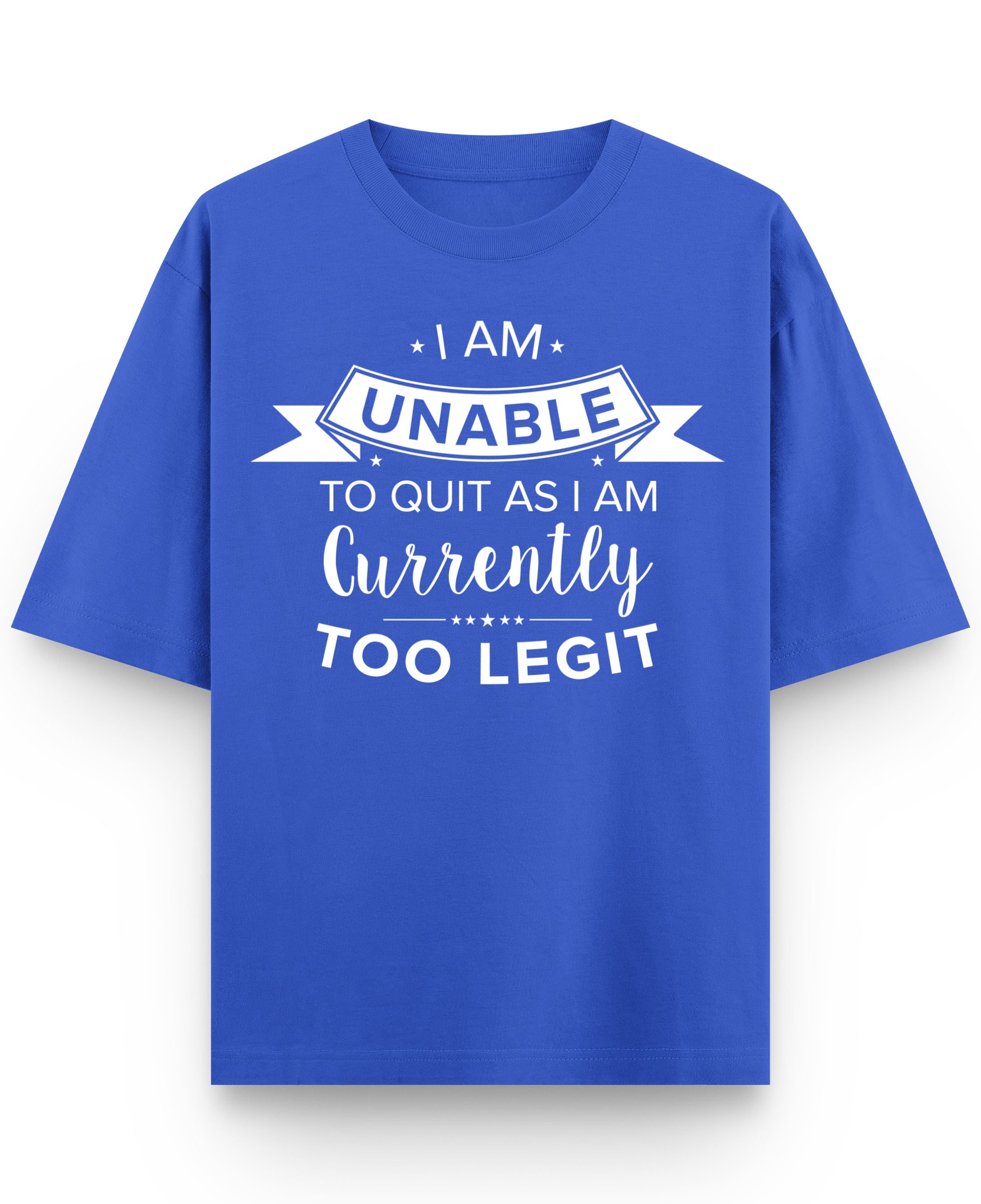 Royal Blue Oversized T-Shirt Front Design