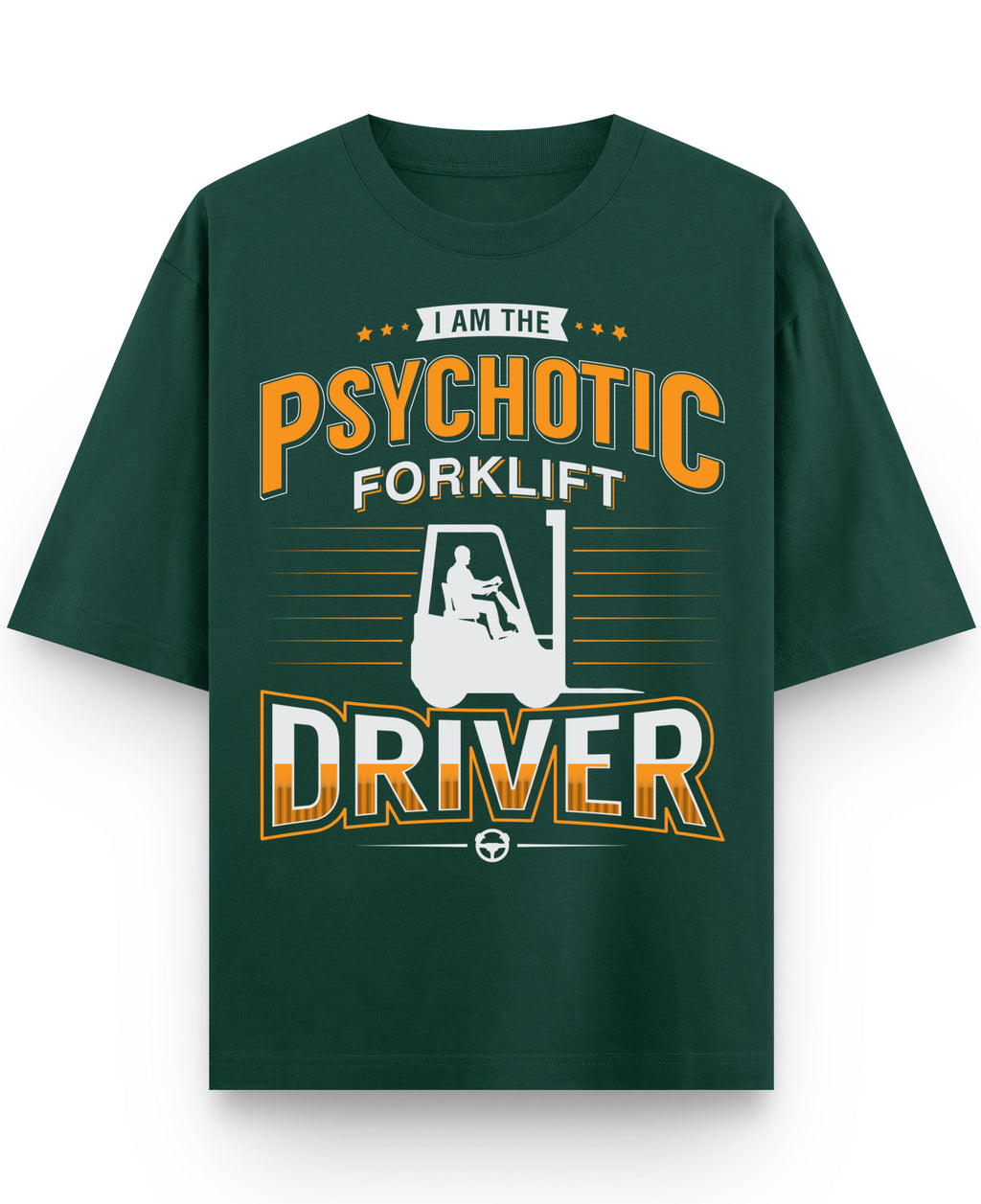 Bottle Green Oversized T-Shirt Front Design