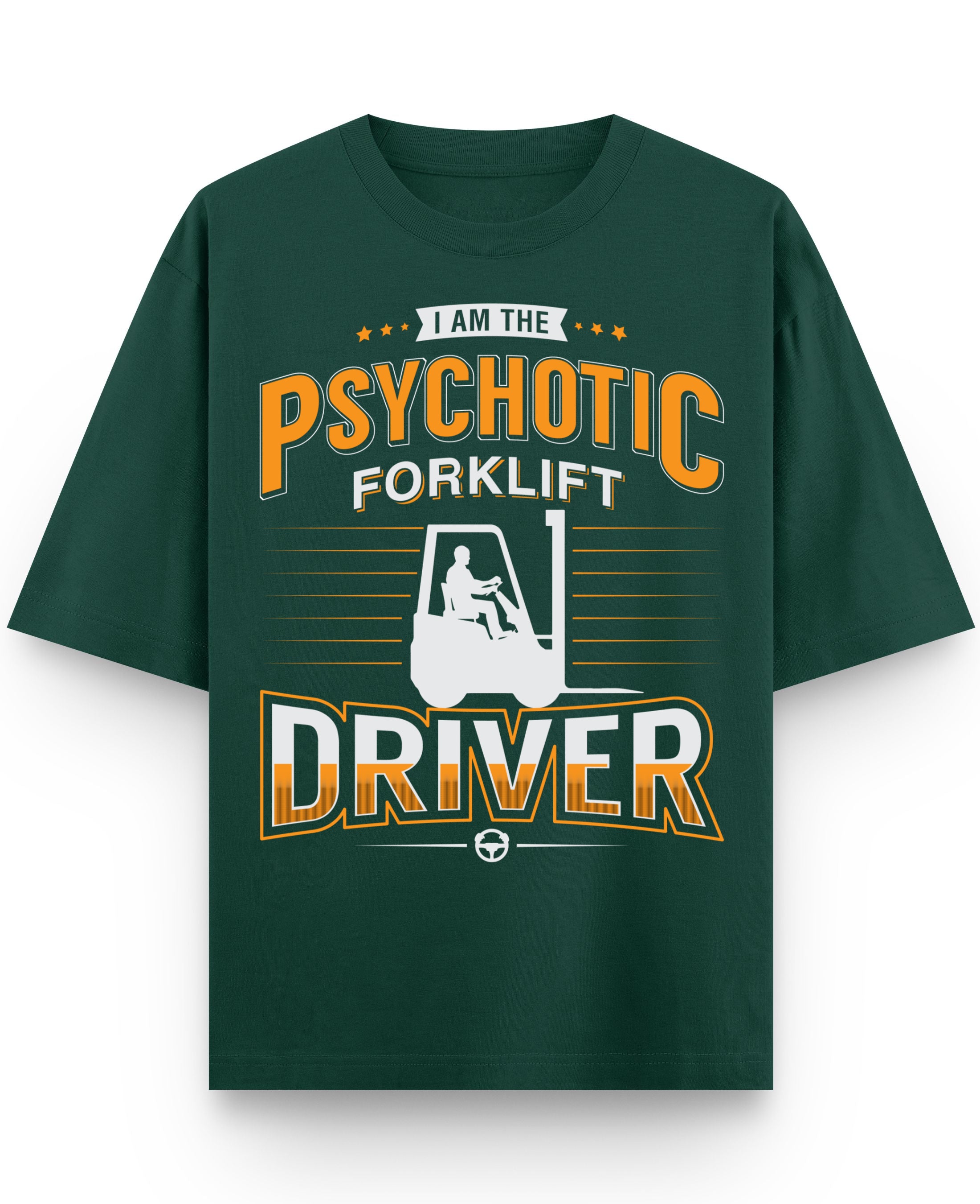 Bottle Green Oversized T-Shirt Front Design