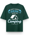 Bottle Green Oversized T-Shirt Front Design