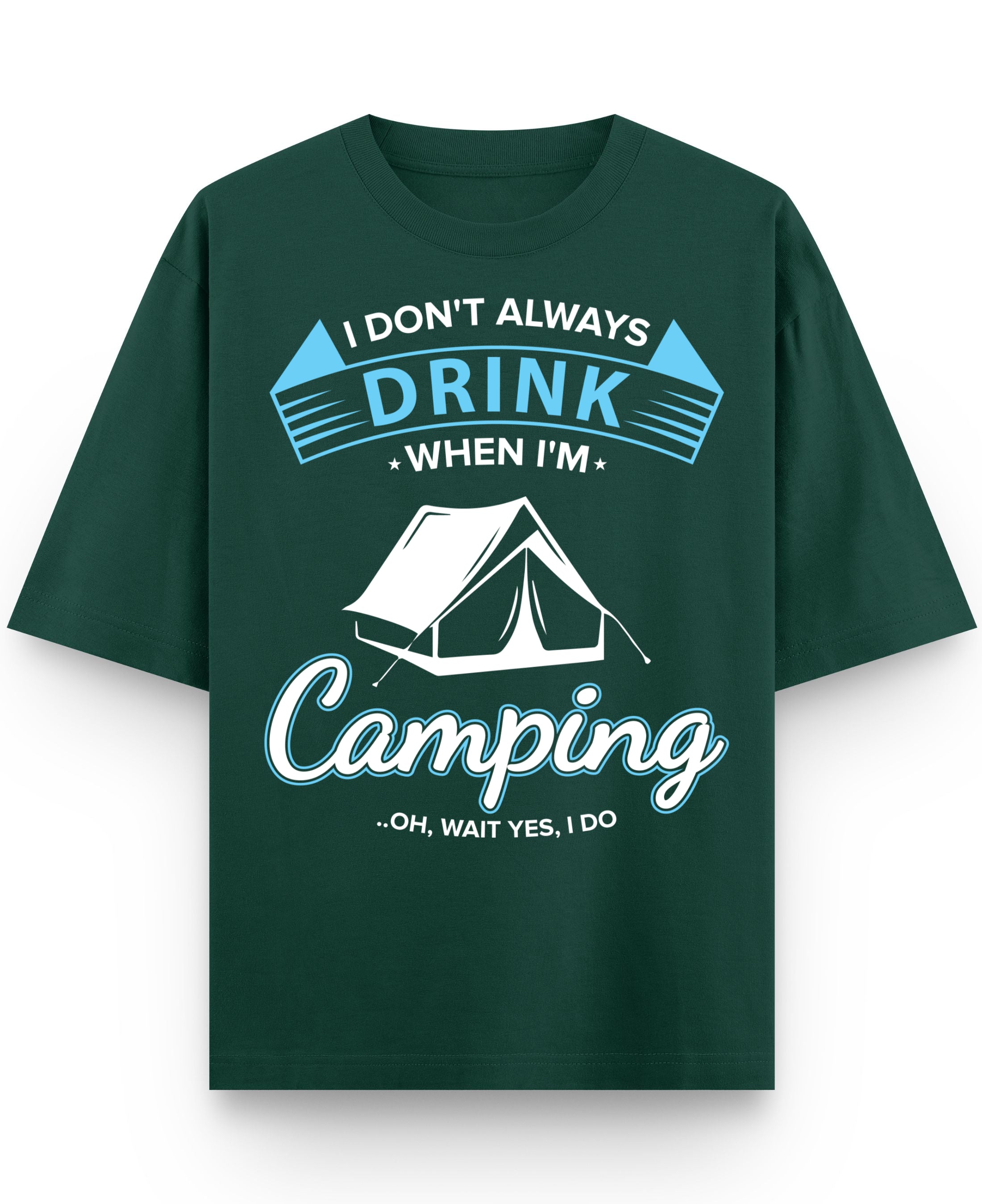 Bottle Green Oversized T-Shirt Front Design