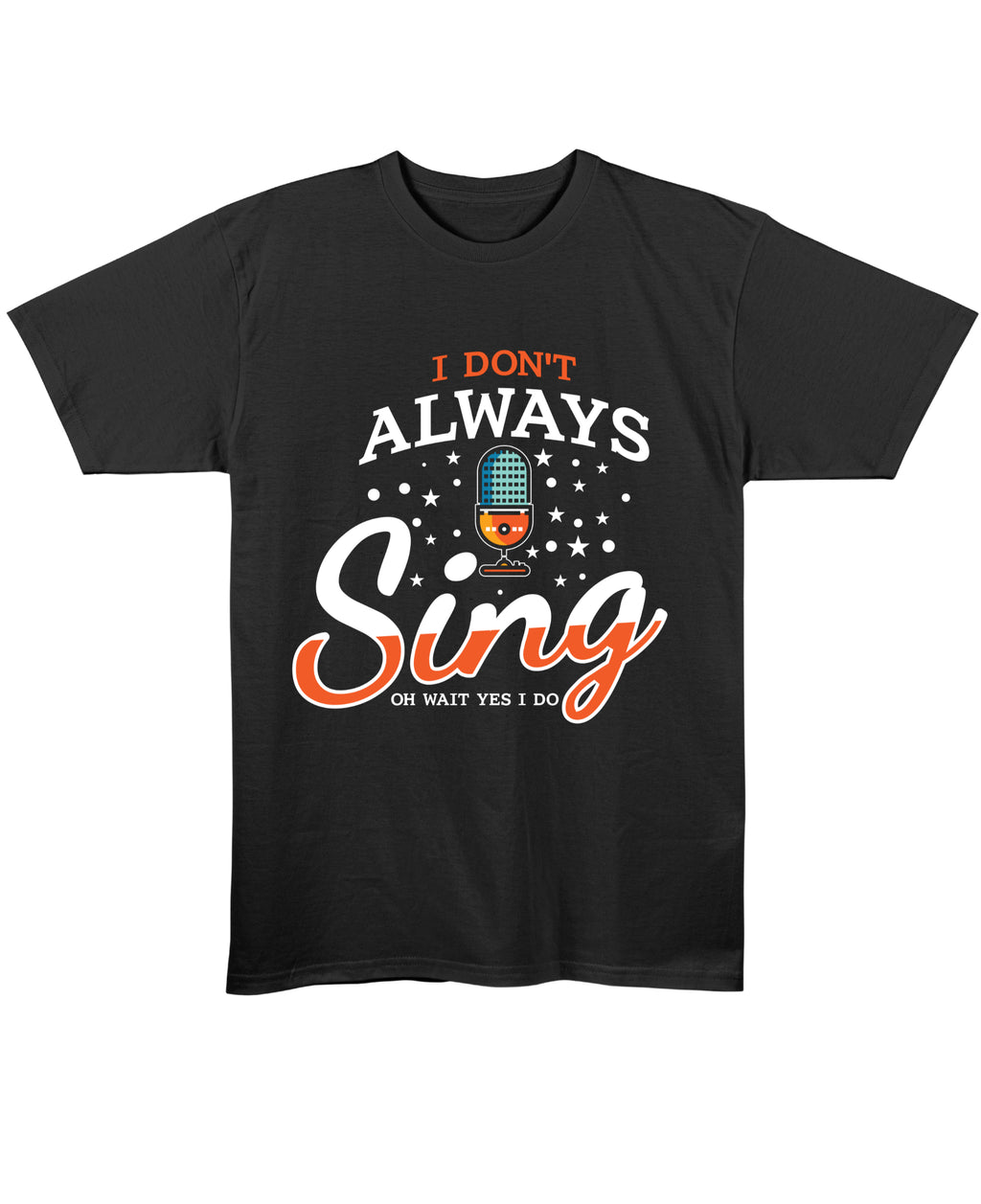 Black Regular Fit T-shirt Front Design