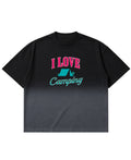 Black Ombré Wash Boxy Fit T-shirt Front Design