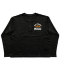 Black Henley waffle knit Front Design
