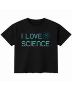 I Love Science Black Boxy Fit T-shirt