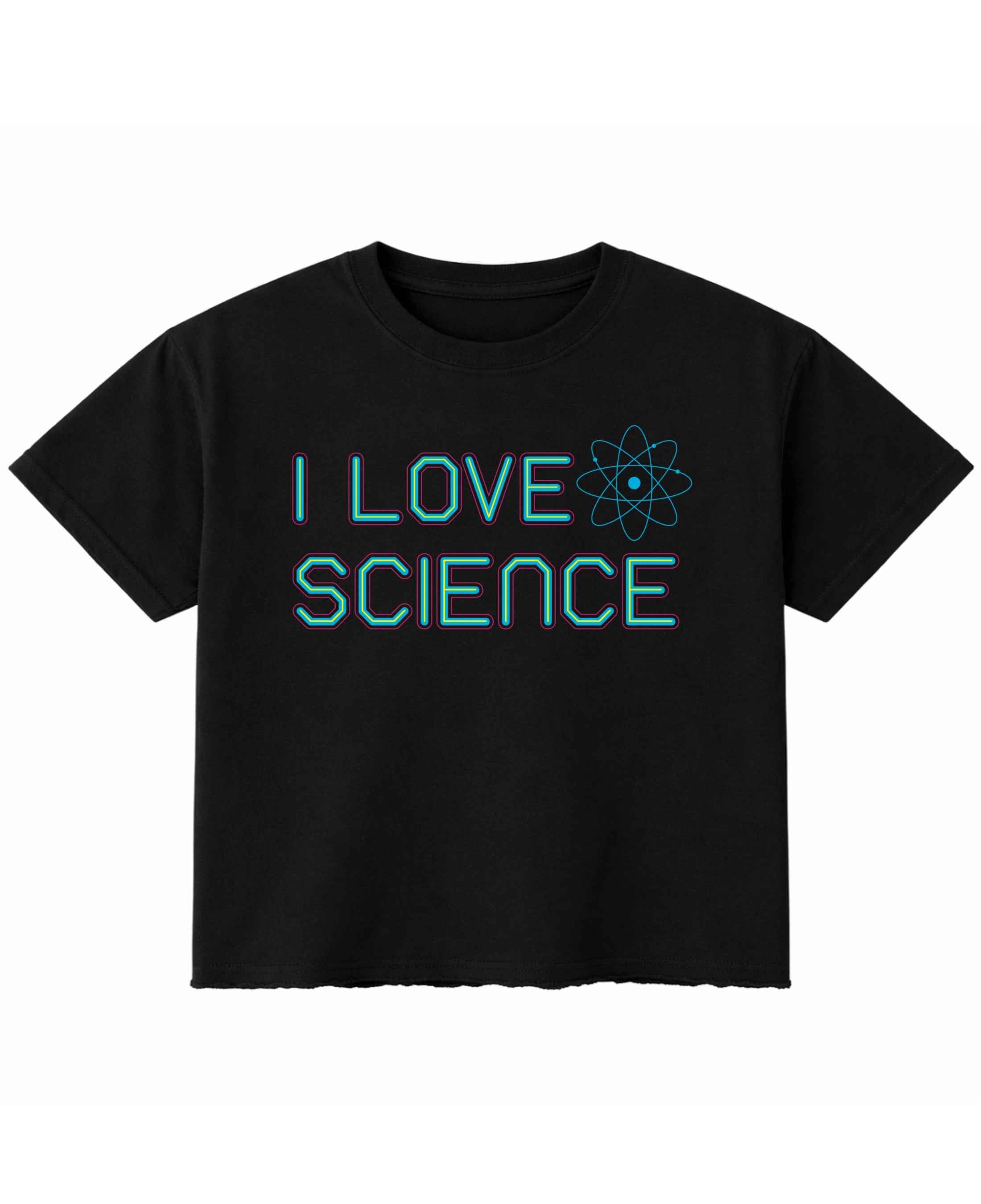 I Love Science Black Boxy Fit T-shirt