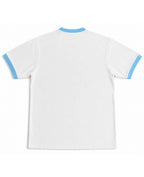 Keep Shining White & Sky Blue Ringer Tee