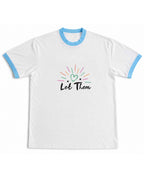 Keep Shining White & Sky Blue Ringer Tee