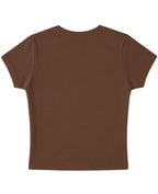Mousse Brown Baby Tee Back Design