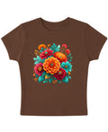 Mousse Brown Baby Tee Front Design