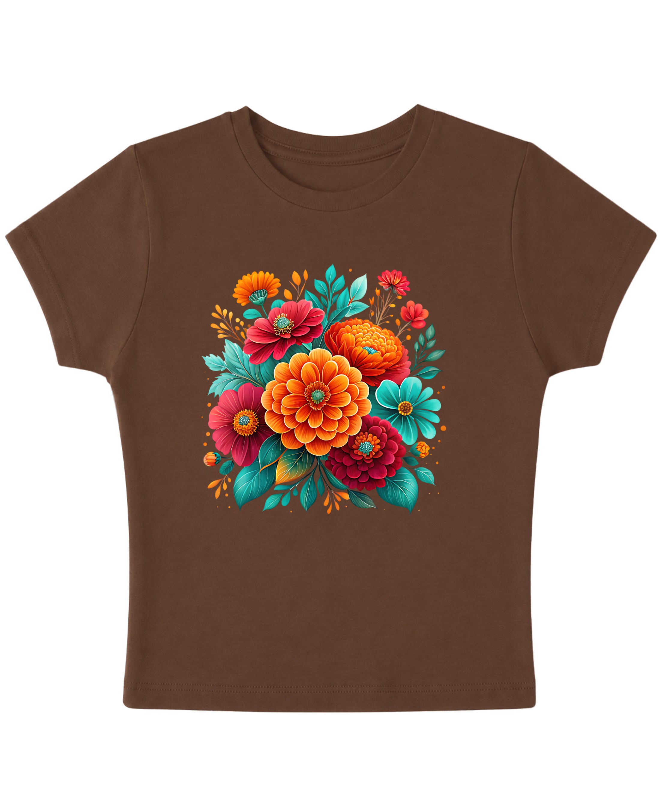 Mousse Brown Baby Tee Front Design