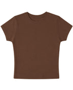 Mousse Brown Baby Tee Front Design