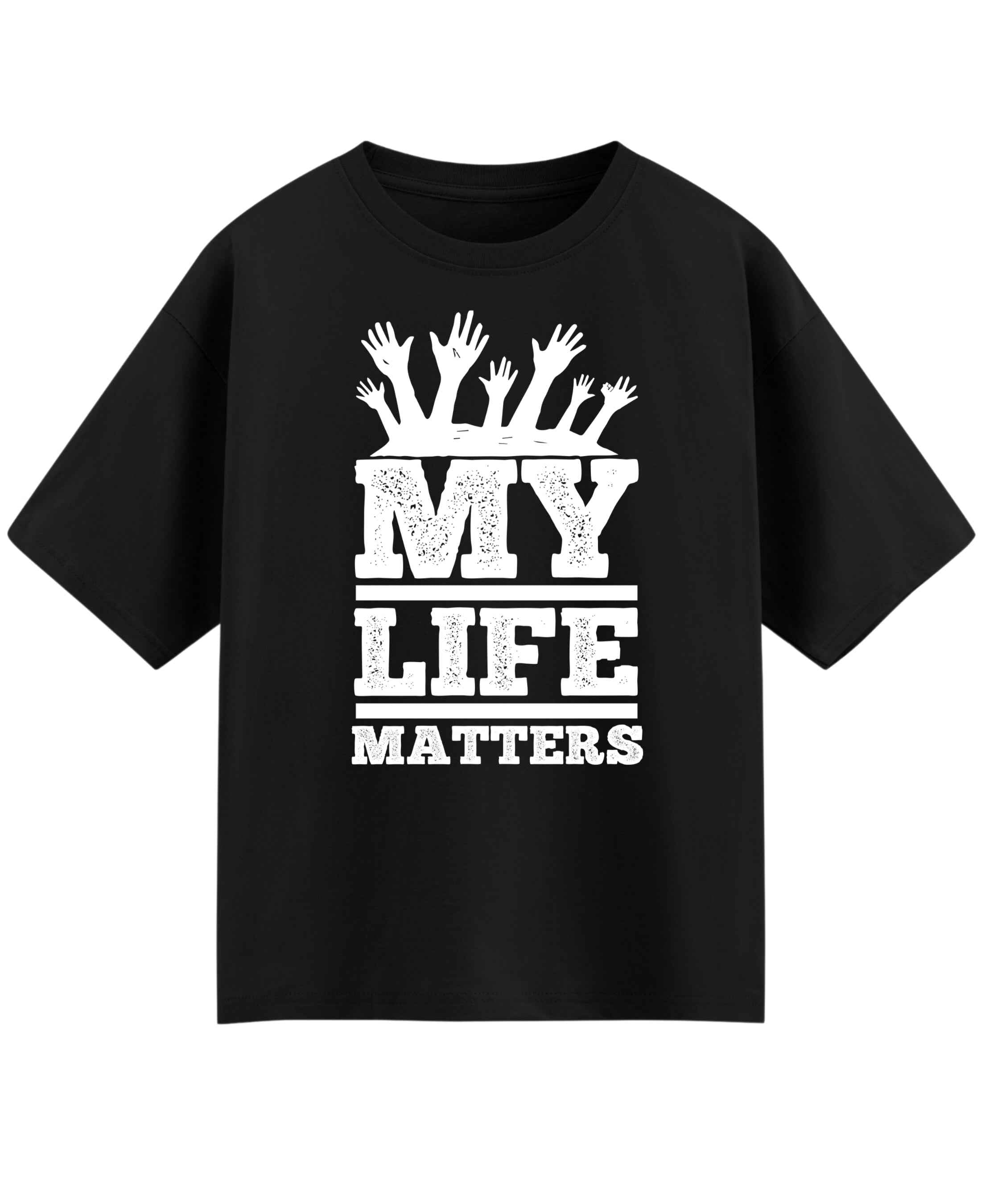 My Life Matters Black Oversized T-Shirt