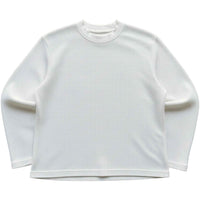 Off-White Waffle Knit Oversized Full-Sleeve