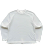 Off-White Waffle Knit Oversized Full-Sleeve
