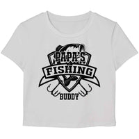 Papa's Fishing Buddy White Baby Tee