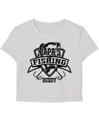 Papa's Fishing Buddy White Baby Tee