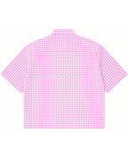 Pink Gingham Oxford Boxy Shirt Back Design