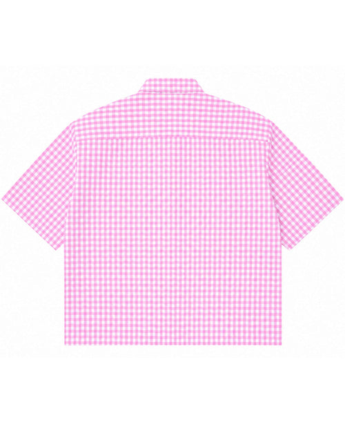 Pink Gingham Oxford Boxy Shirt
