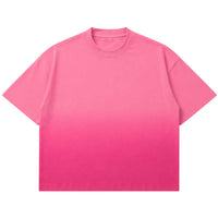 Pink Sunfade Ombré Wash Boxy Fit T-shirt