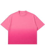 Pink Sunfade Ombré Wash Boxy Fit T-shirt