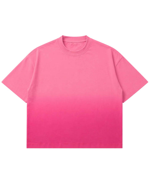 Pink Sunfade Ombré Wash Boxy Fit T-shirt