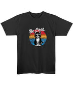 Retro Cat Graphic Black Regular Fit T-Shirt