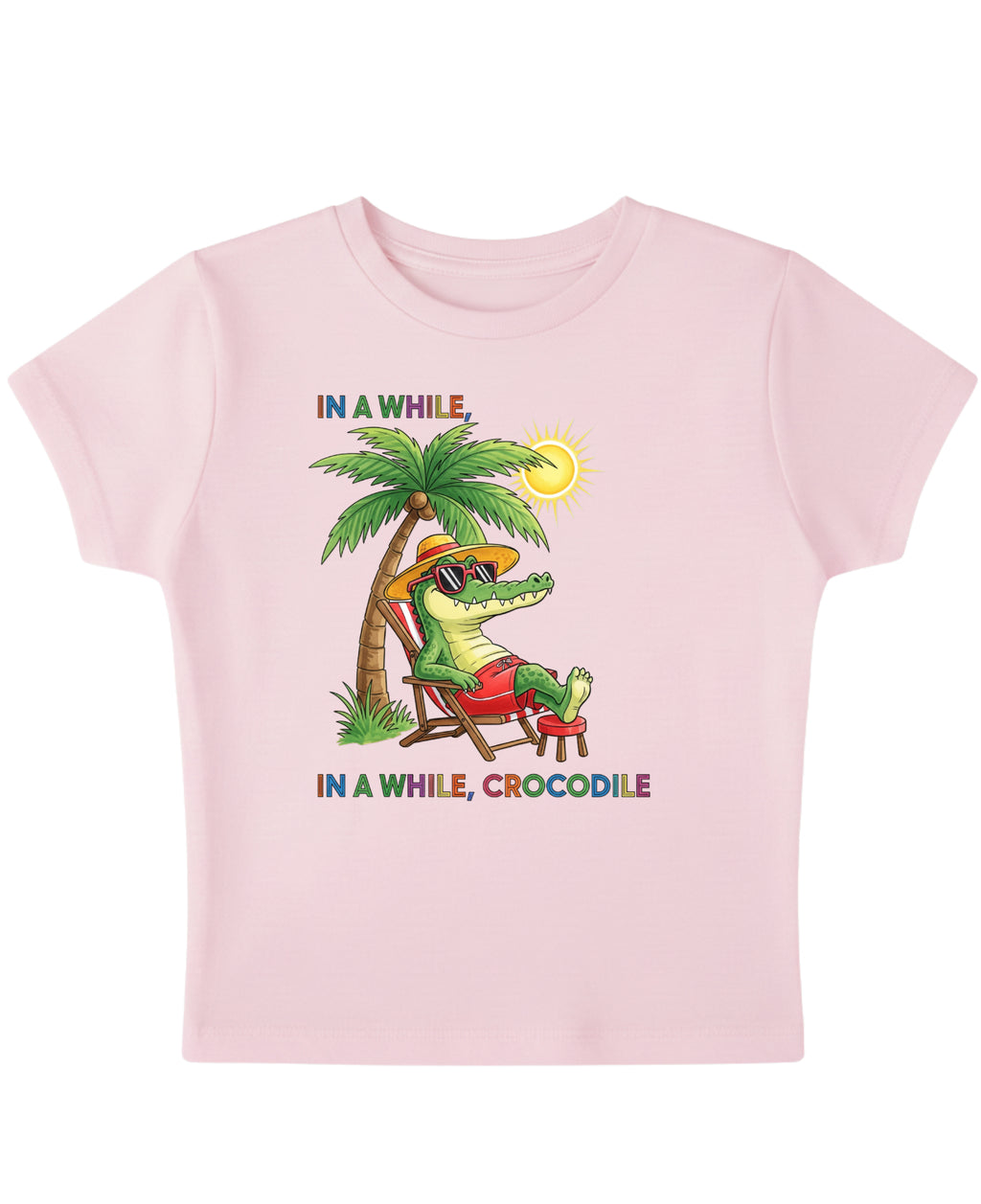 Baby Pink Baby Tee Front Design