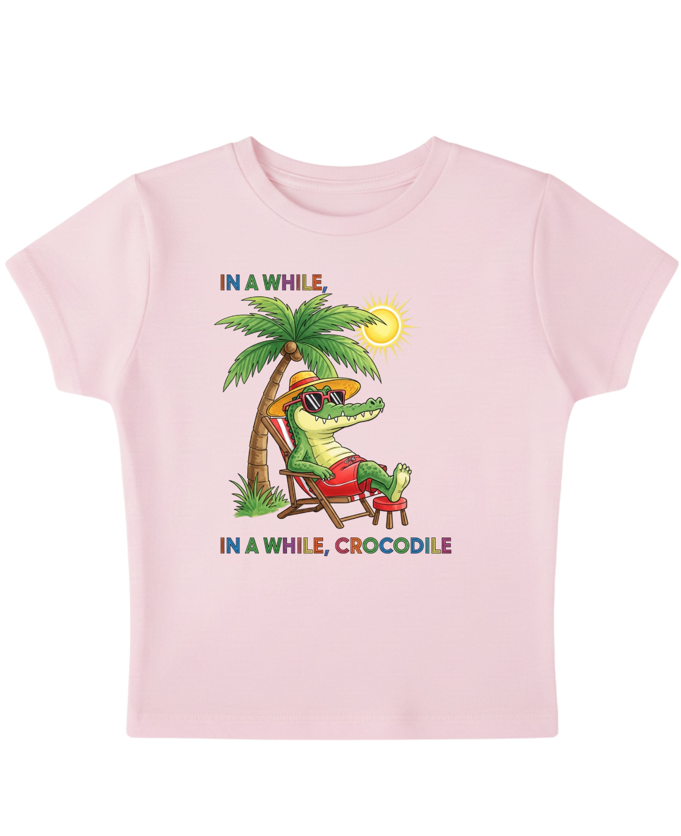 Baby Pink Baby Tee Front Design