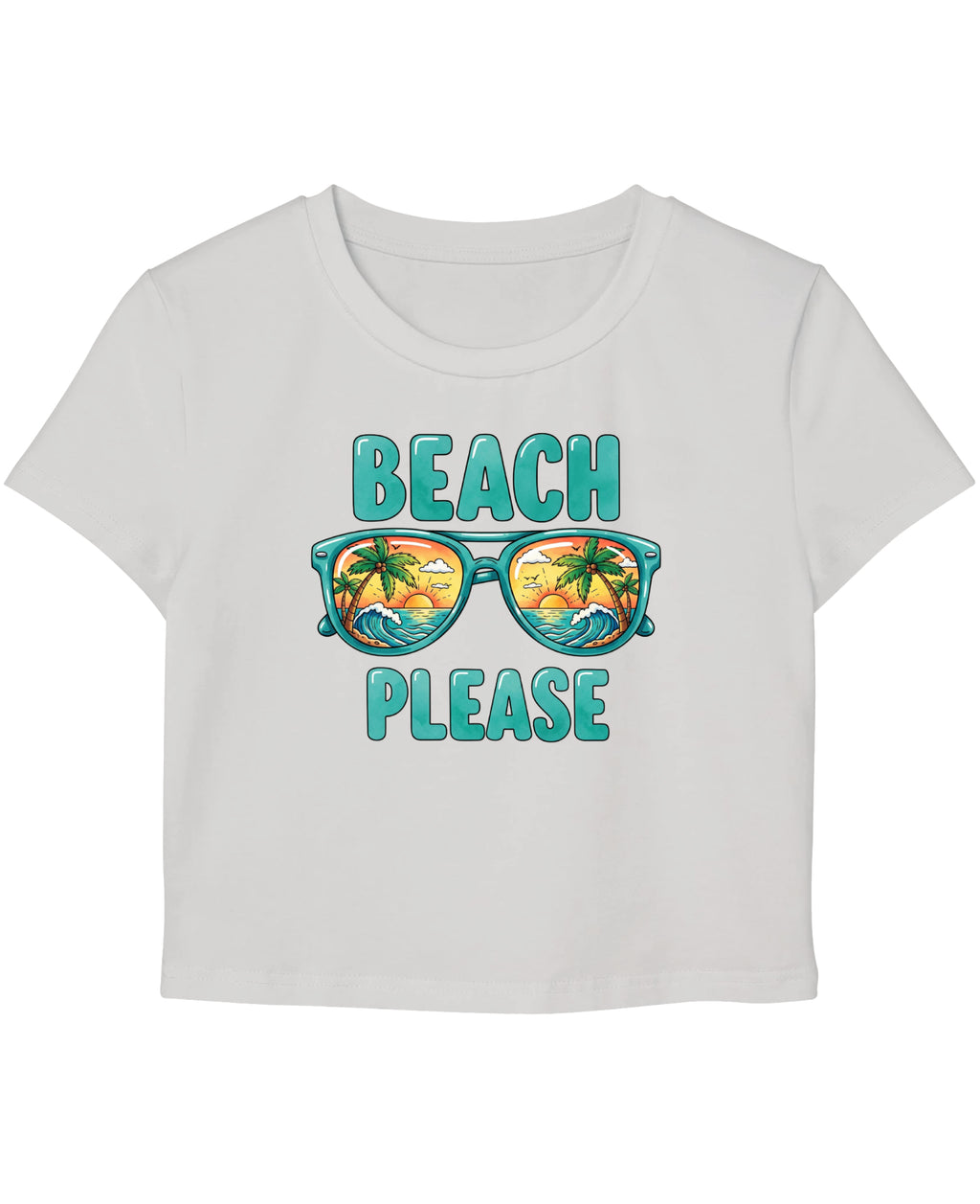 White Baby Tee Front Design