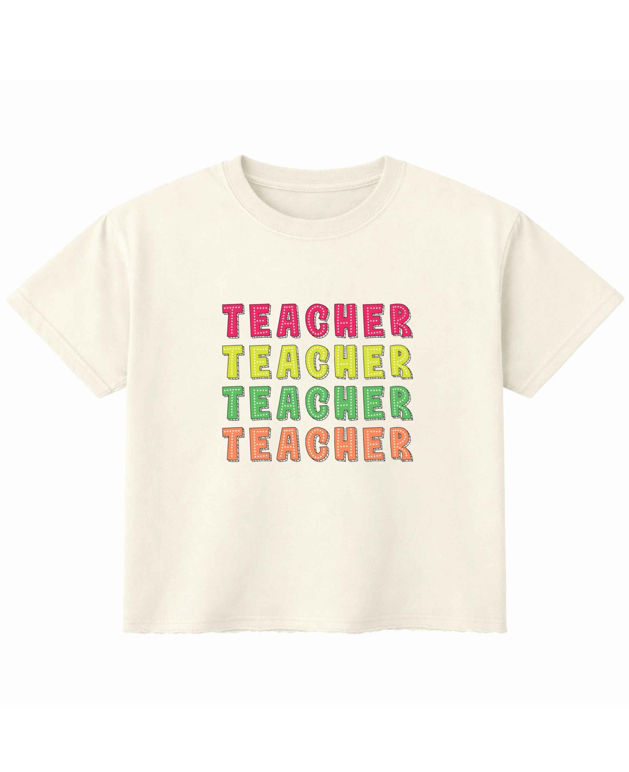 Teacher Off White Boxy Fit T-shirt