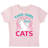 This Girl Loves Cats Baby Pink Baby Tee