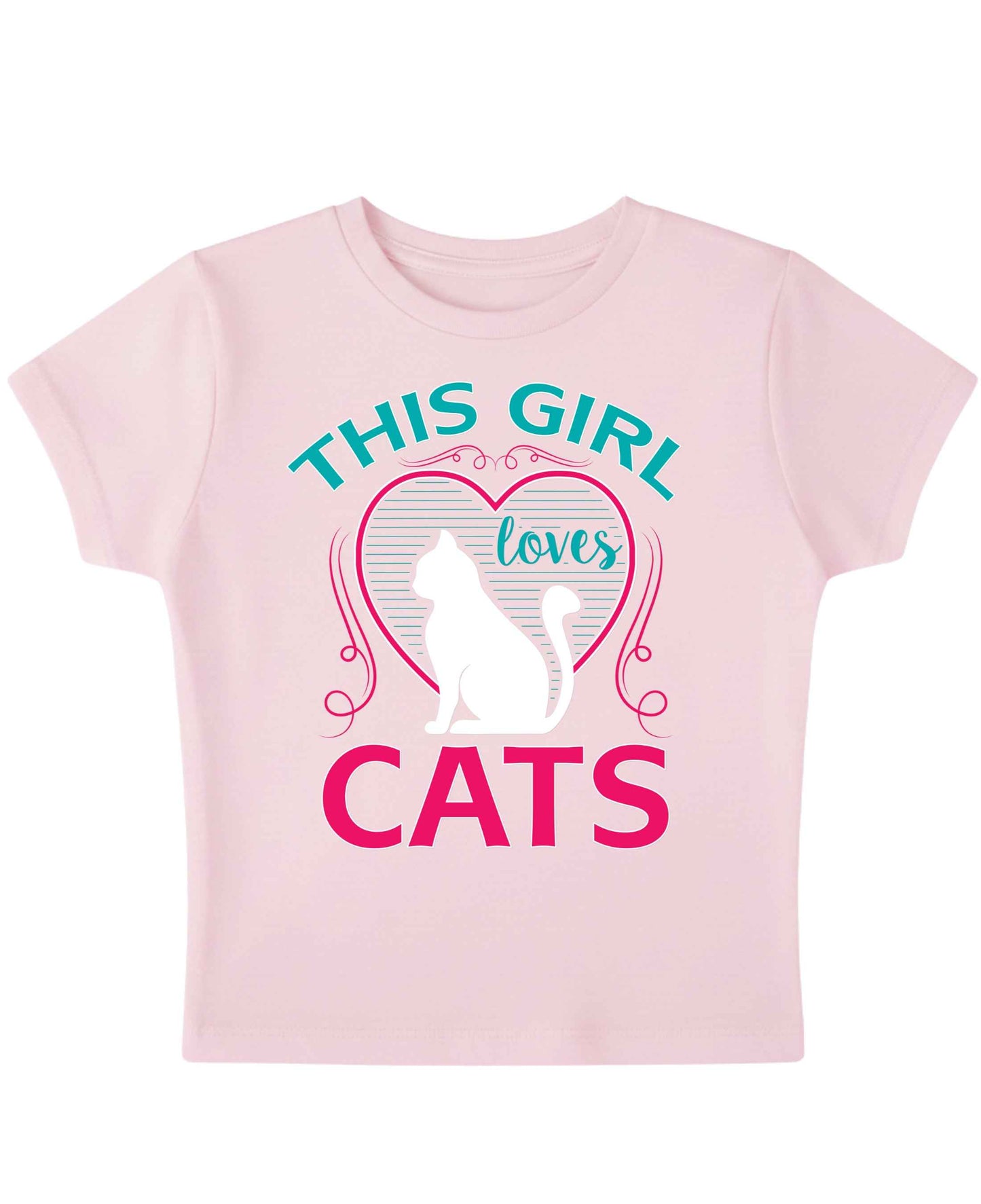 This Girl Loves Cats Baby Pink Baby Tee