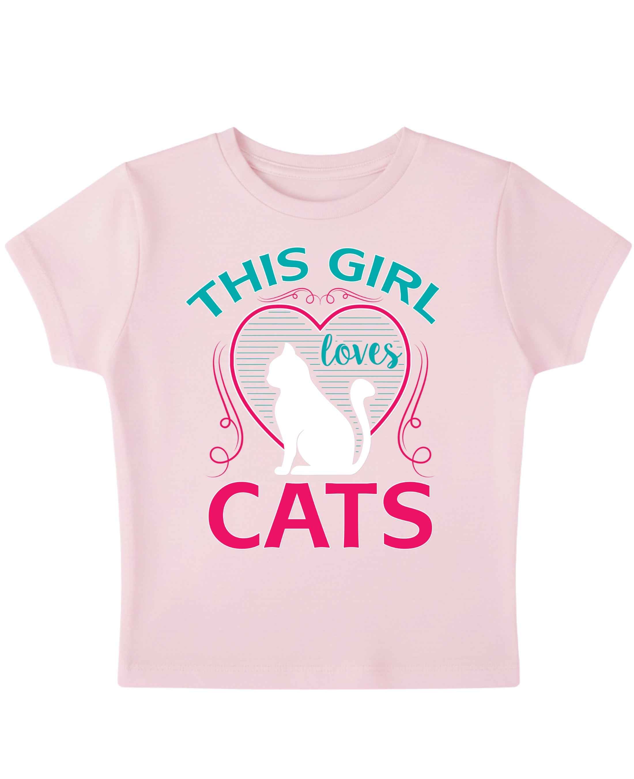 This Girl Loves Cats Baby Pink Baby Tee