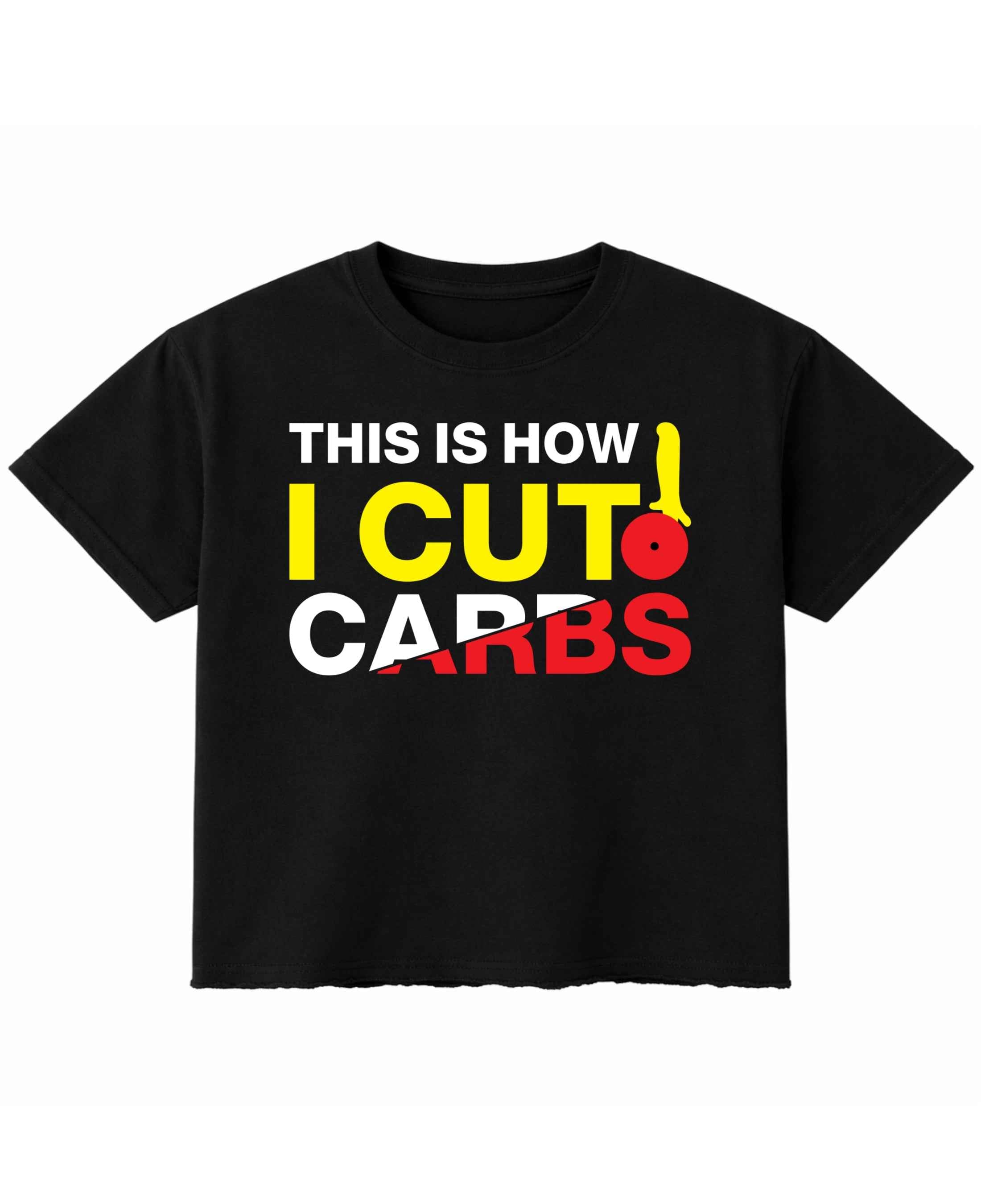 This Is How I Cut Carbs Black Boxy Fit T-shirt
